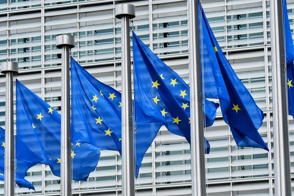 ES vėliavos prie Berlaymont 