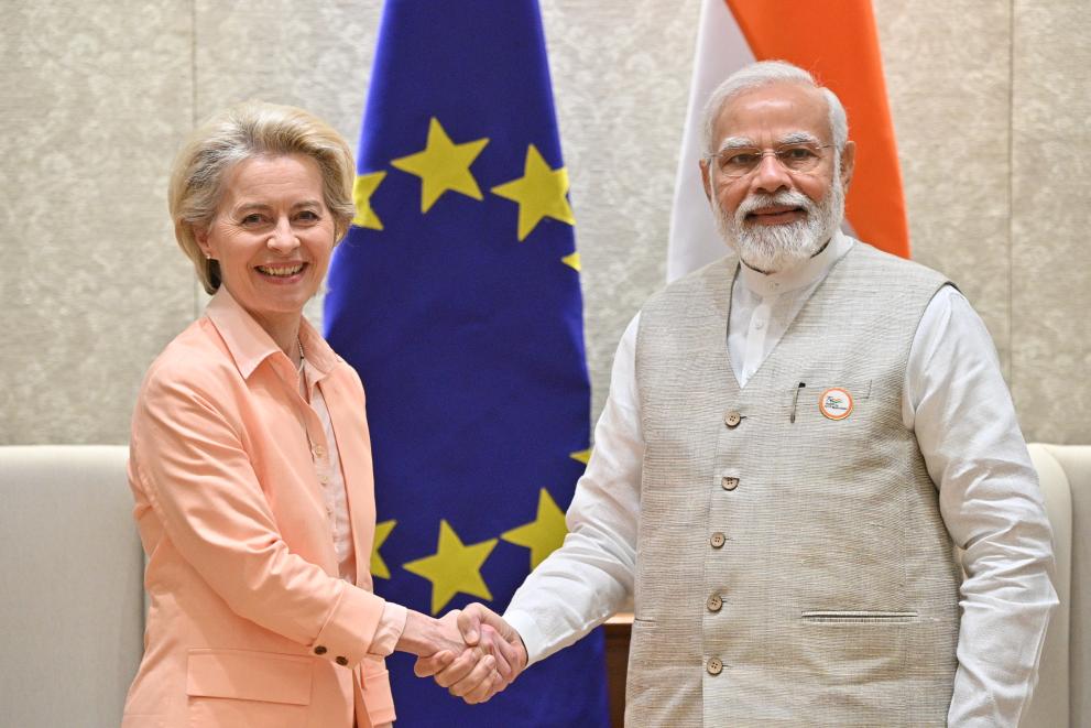 ES - Indija. Modi ir von der Leyen