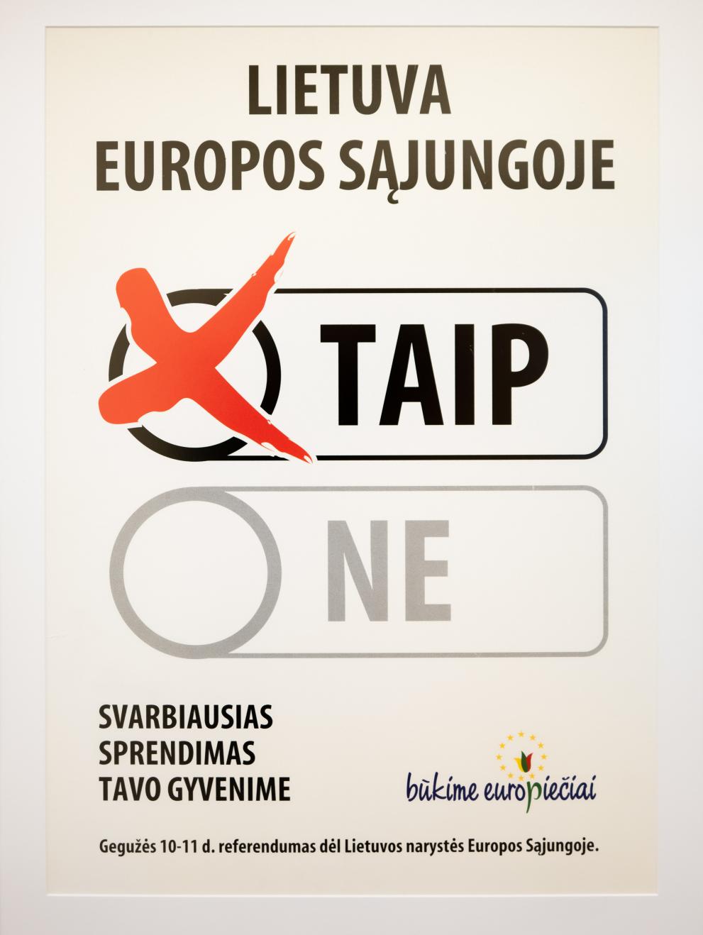 Stojimo į ES referendumo plakatas