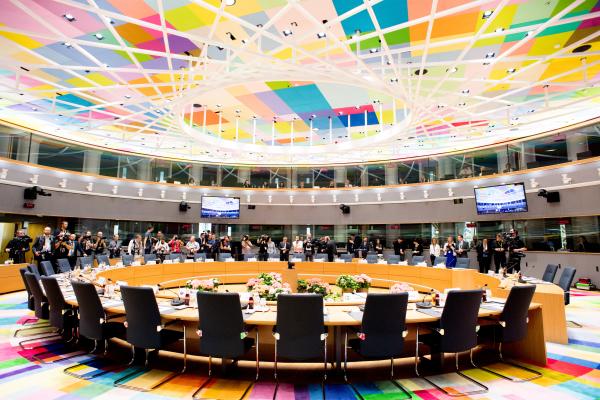 Europos Vadovų Tarybos salė Briuselyje
