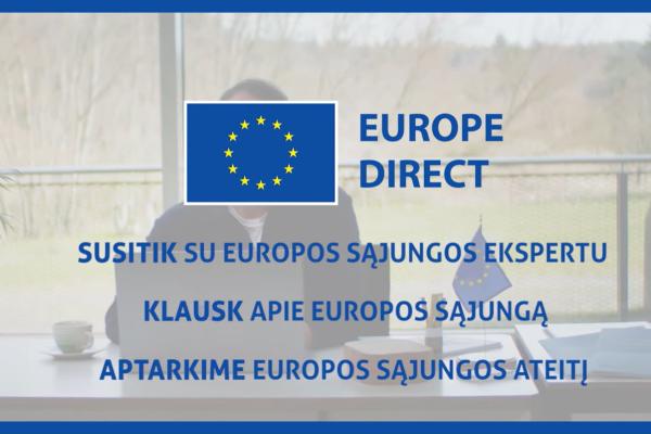 Vaizdo įrašo nuotrauka Europe Direct pristatymui