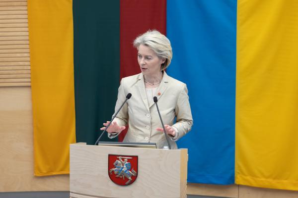 Europos Komisijos Pirmininkė Ursula von der Leyen kalba LR Seime